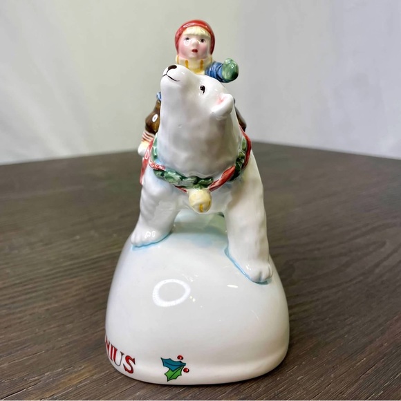 ME Ink Vintage 1995 Engelbreit Polar Bear Child Nature Genius Figurine Charpente - Picture 7 of 9